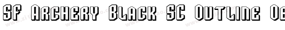 SF Archery Black SC Outline Oblique字体转换